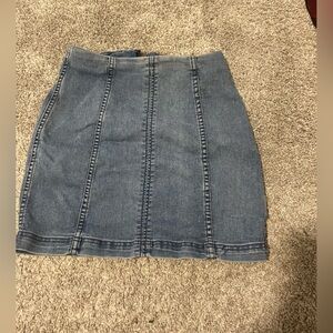 Free People Blue Denim Skirt